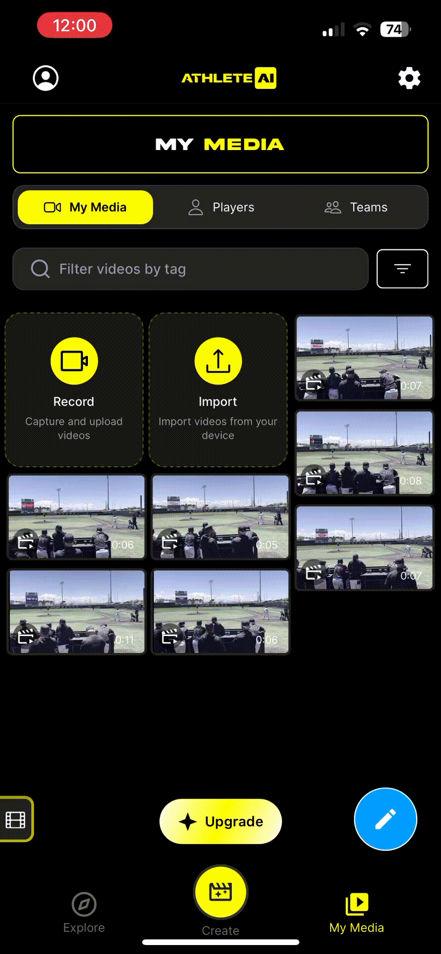 Split Clips athlete ai - Upload.gif